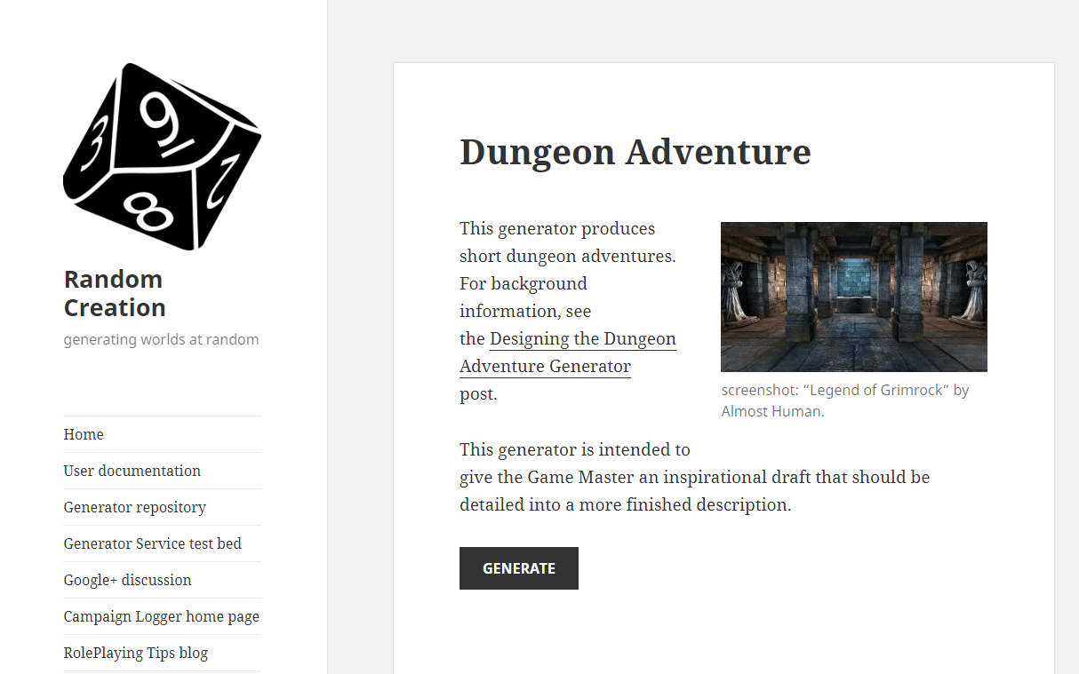 Dungeon or Adventure Generator d20 Pub