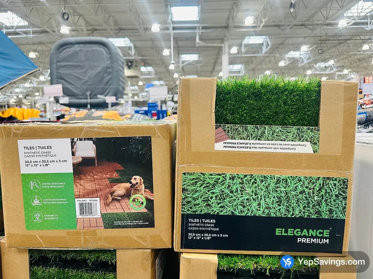 LEADVISION SYNTHETIC GRASS TILE PACK OF 9 at Costco 3180 Laird Rd