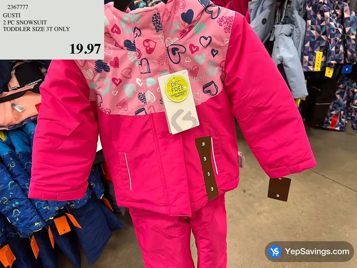 GUSTI 2 PC SNOWSUIT TODDLER SIZE 3T ONLY at Costco South Saskatoon