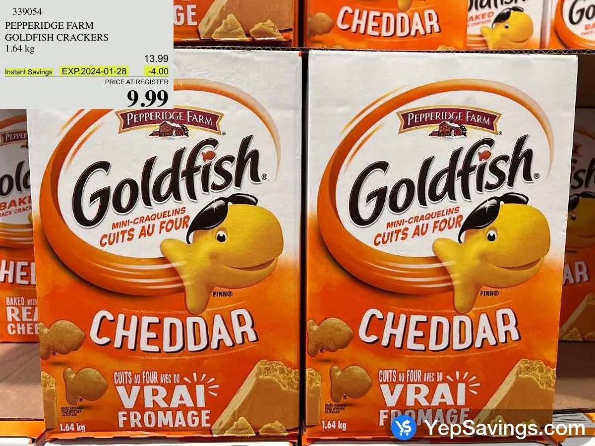 PEPPERIDGE FARM GOLDFISH CRACKERS 1.64 kg at Costco 693 Wonderland Rd
