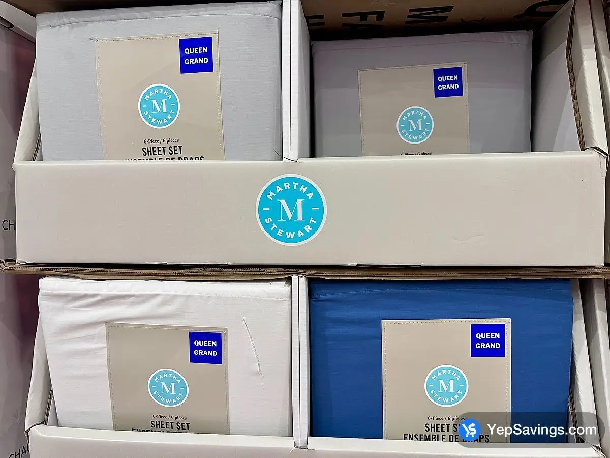 MARTHA STEWART 300TC SHEET SET QUEEN 6PC at Costco South Saskatoon