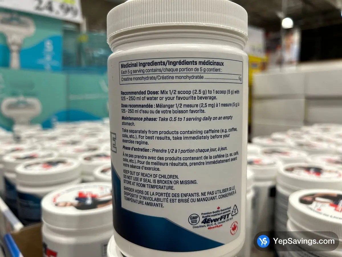 4EVER FIT CREATINE MONOHYDRATE 500g at Costco Brant St Burlington