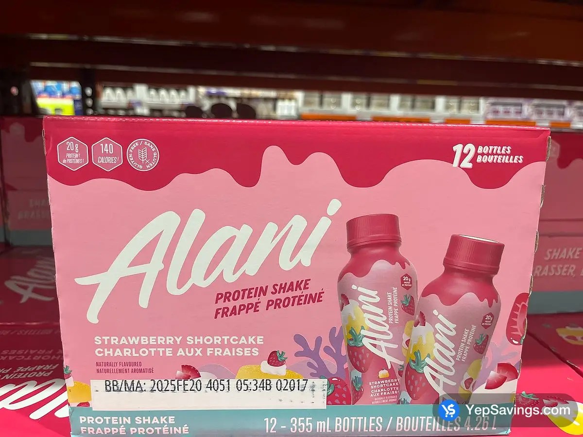 ALANI NU PROTEIN SHAKE 12 x 355 mL at Costco 3180 Laird Rd Mississauga