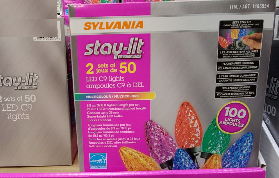 SYLVANIA STAYLIT 2 SETS OF 50 LED C9 LIGHTS at Costco McGillivray Winnipeg