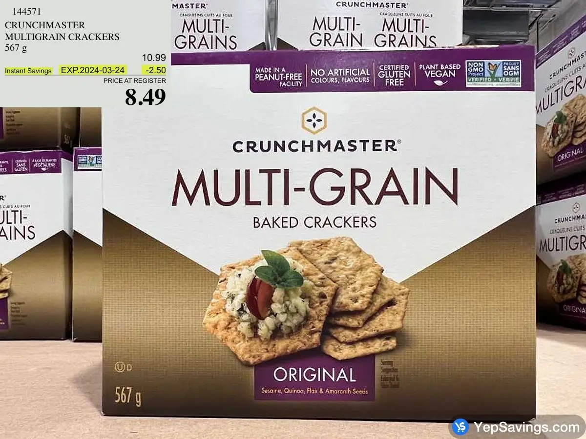 CRUNCHMASTER MULTIGRAIN CRACKERS 567 g at Costco South Saskatoon