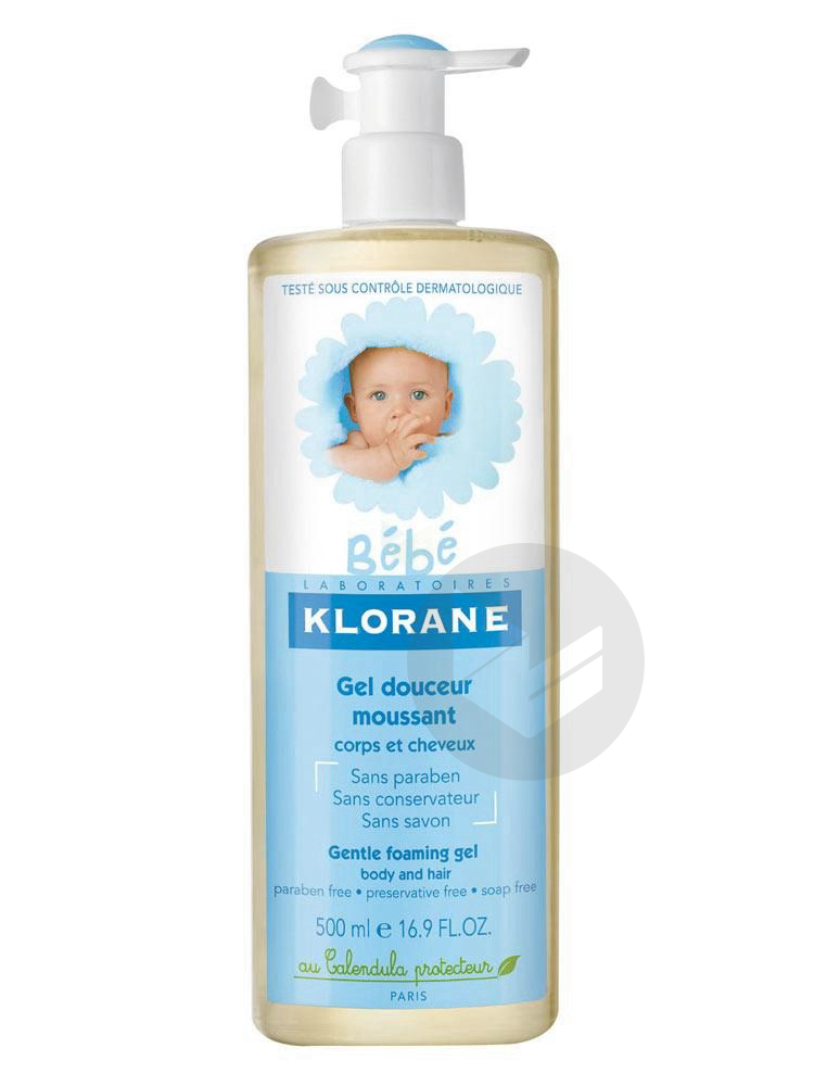 KLORANE BEBE Gel douceur moussant corps &amp; cheveux Fl pompe/500ml