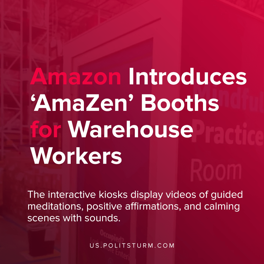 Amazon Introduces AmaZen Booths for Warehouse Workers