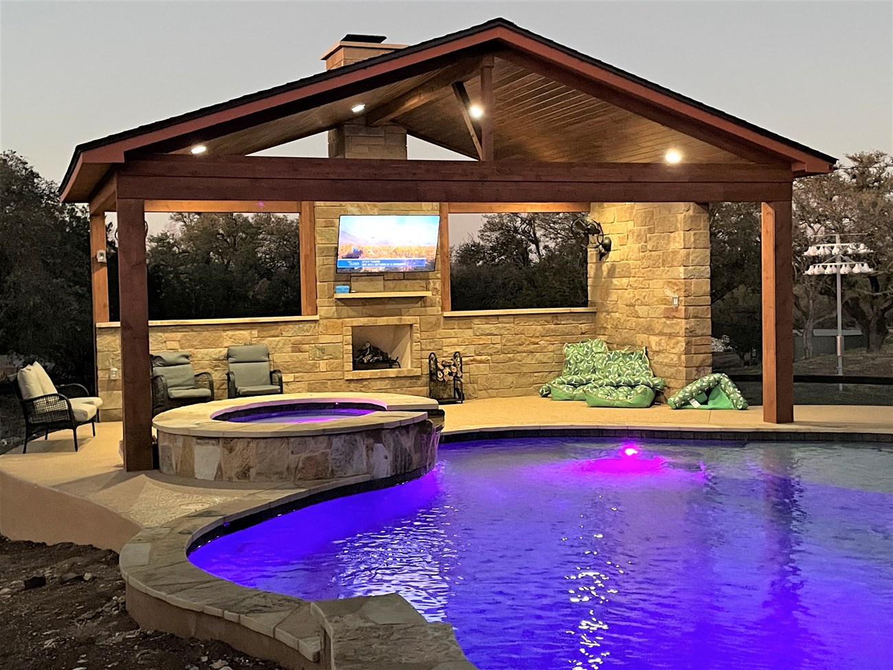 A NW Leander TX Williamson County pool pavilion builder.