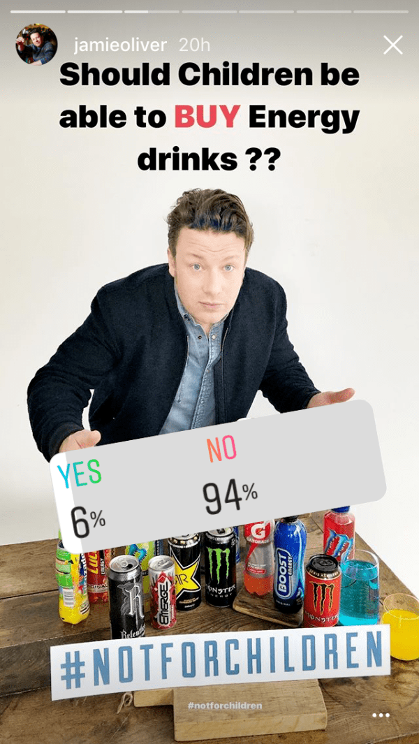 Jamie Oliver sends message that energy drinks are...