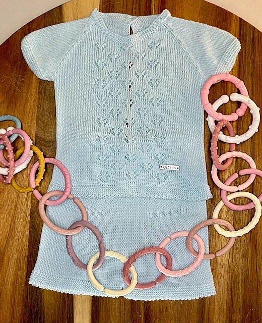 NB Blue Knit Outfit by from Keepsake Cuties Nursery on Reborns