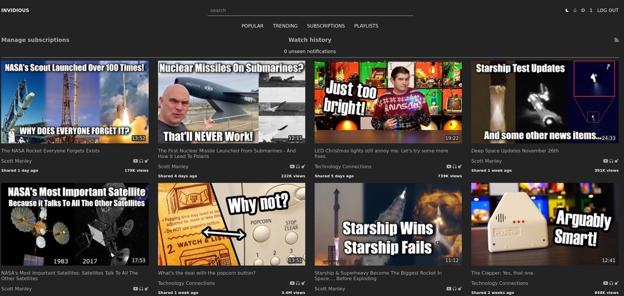 Invidious Open Source Youtube Frontend