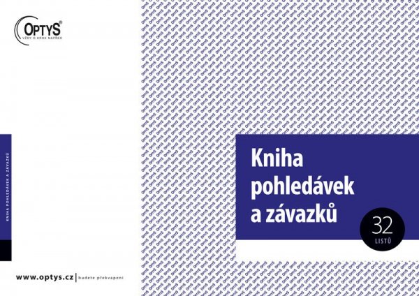 Optys Op 1008 Kniha Pohledavek A Zavazku A4 32 Listu Od 33 Kc Zbozi Cz