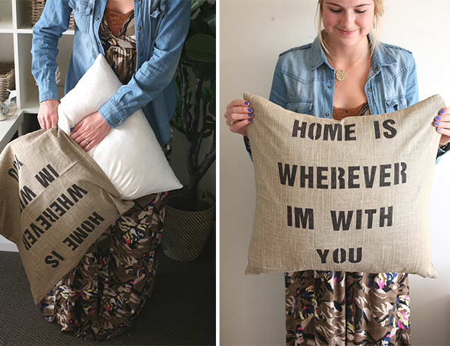DIY Quote Pillow Inspired by This Lifestyle Blog