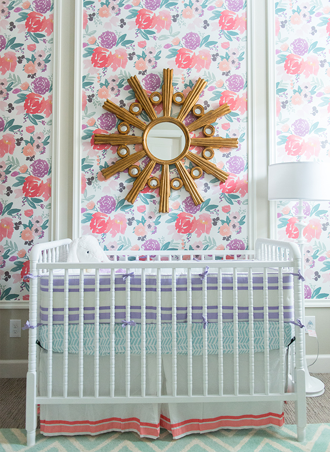 Inspired By This Pink & Purple Floral Nursery