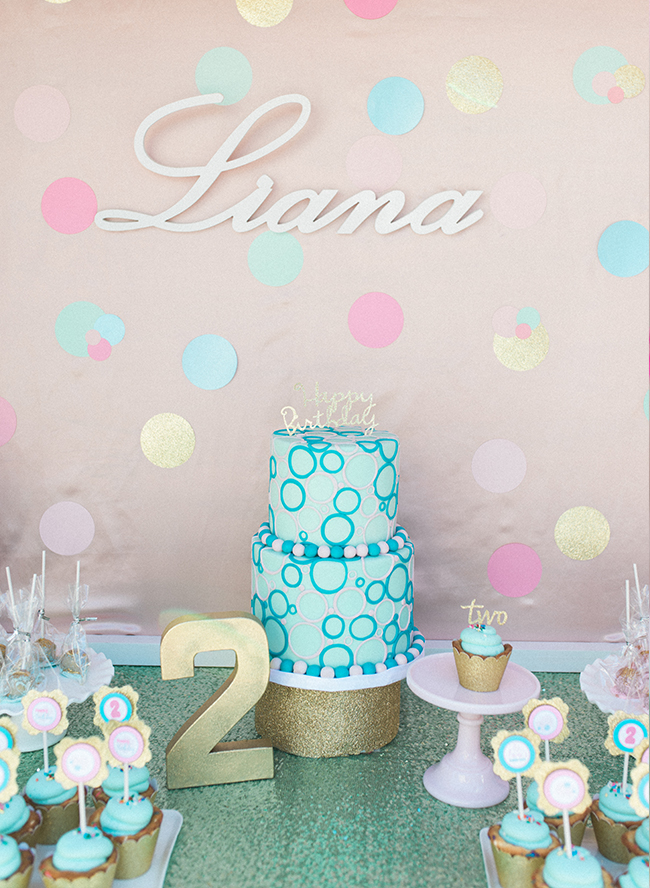 Inspired By This Pink & Blue Bubble Birthday Party