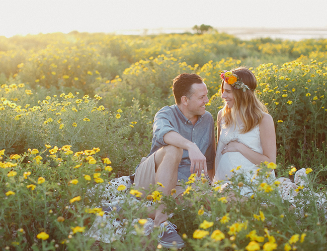 Spring Flower Field Maternity Photos Inspired By This