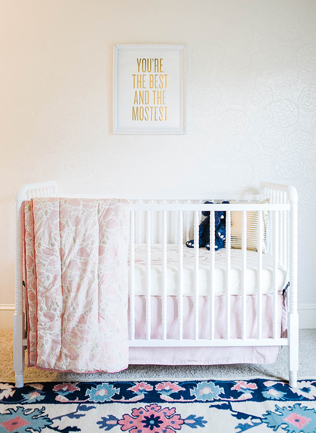 An Adorable Pink & Navy Nursery Inspired By This