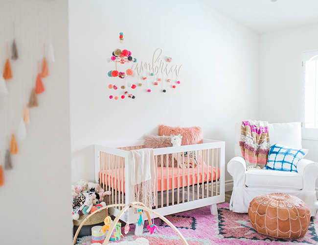A Colorful Coral Nursery for a Baby Girl Inspired By This