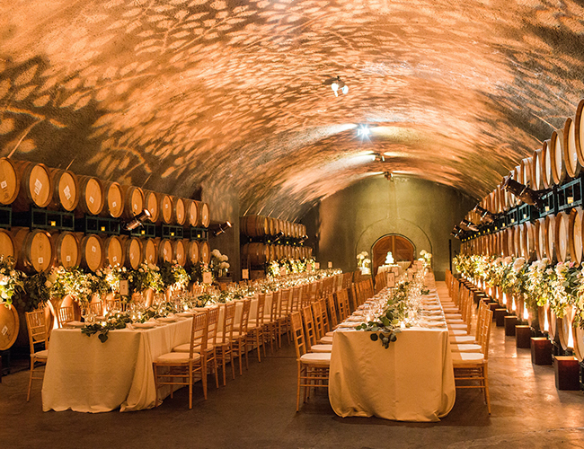 Elegant Sonoma Wedding in A Wine Cave Inspired By This