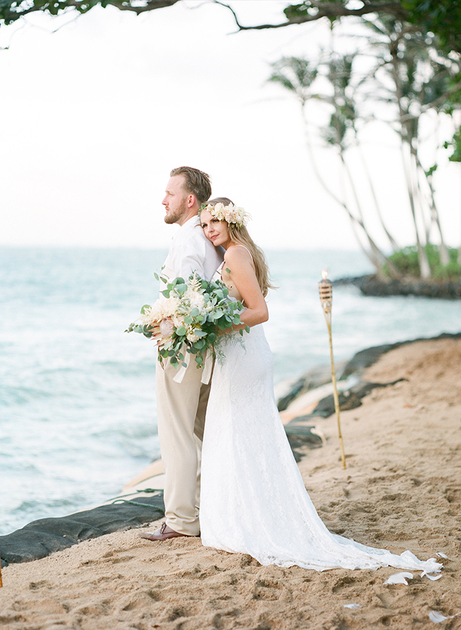Intimate Oahu Wedding with DIY Elements Inspired By This