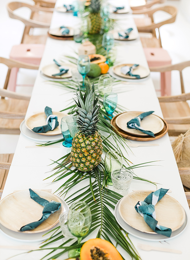 Inspired By This Papaya & Palm Leaves Tropical Baby Shower