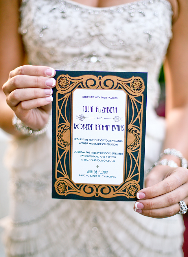 Glam Gatsby Decor for an Art Deco Wedding Inspired By This