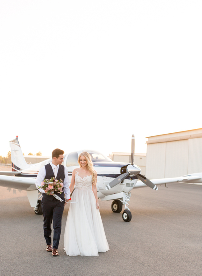 Blush Aviation Themed Wedding Inspiration Inspired By This