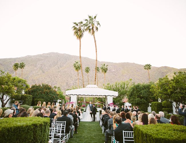 Modern Green & Gold Palm Springs Wedding Inspired By This
