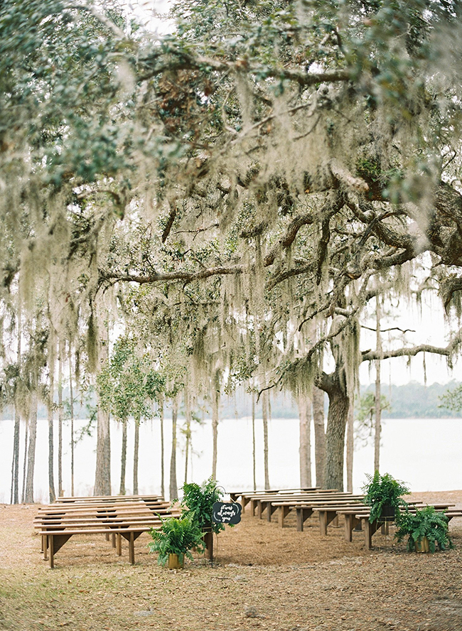 Inspired By This Elegant Lake Wedding Under A Spanish Moss Tree