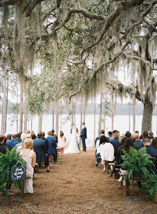 Elegant Lake Wedding Under A Spanish Moss Tree Inspired By This