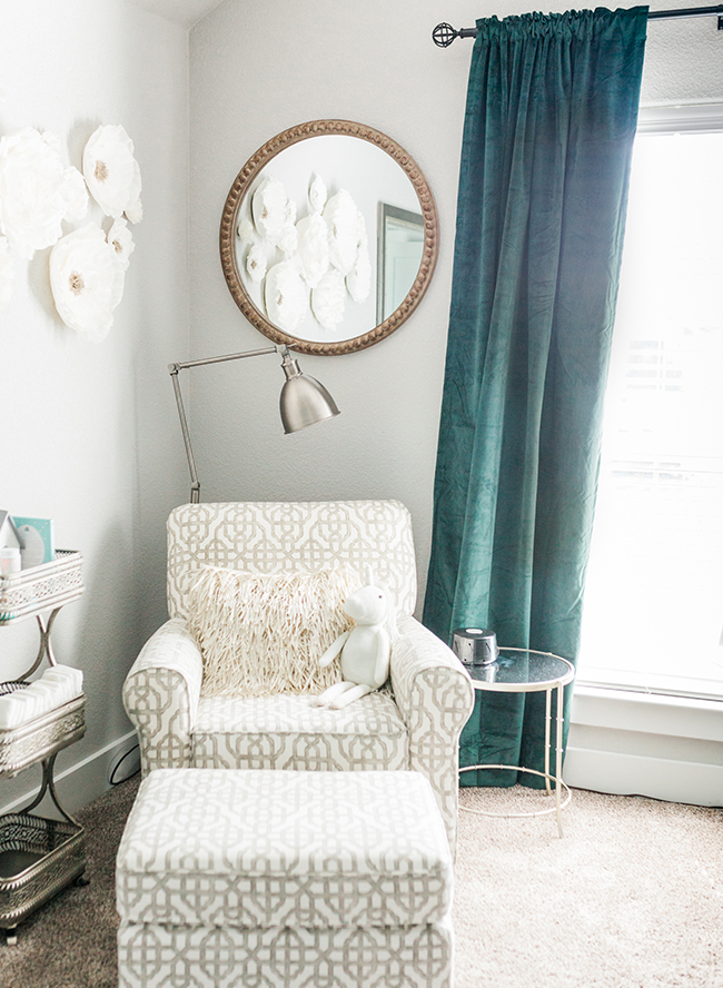 Gray and Hunter Green Nursery + Newborn Photos Inspired By This