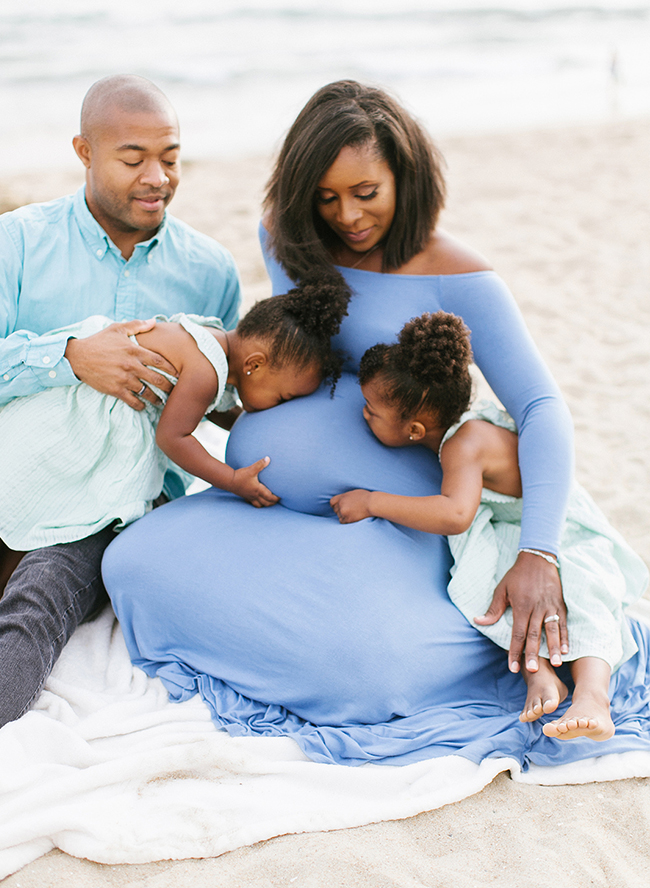 Adorable Family Maternity Photos on the Beach Inspired By This