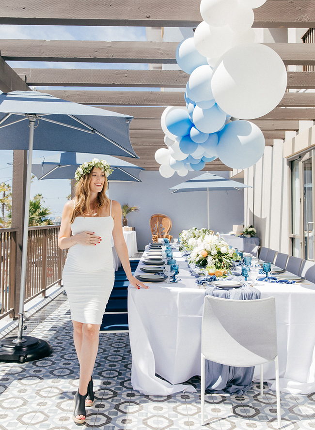 Fresh Blue and Citrus Orange Baby Shower Inspired By This