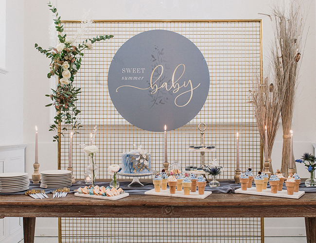Elegant & Rustic Blue Baby Shower Inspired By This