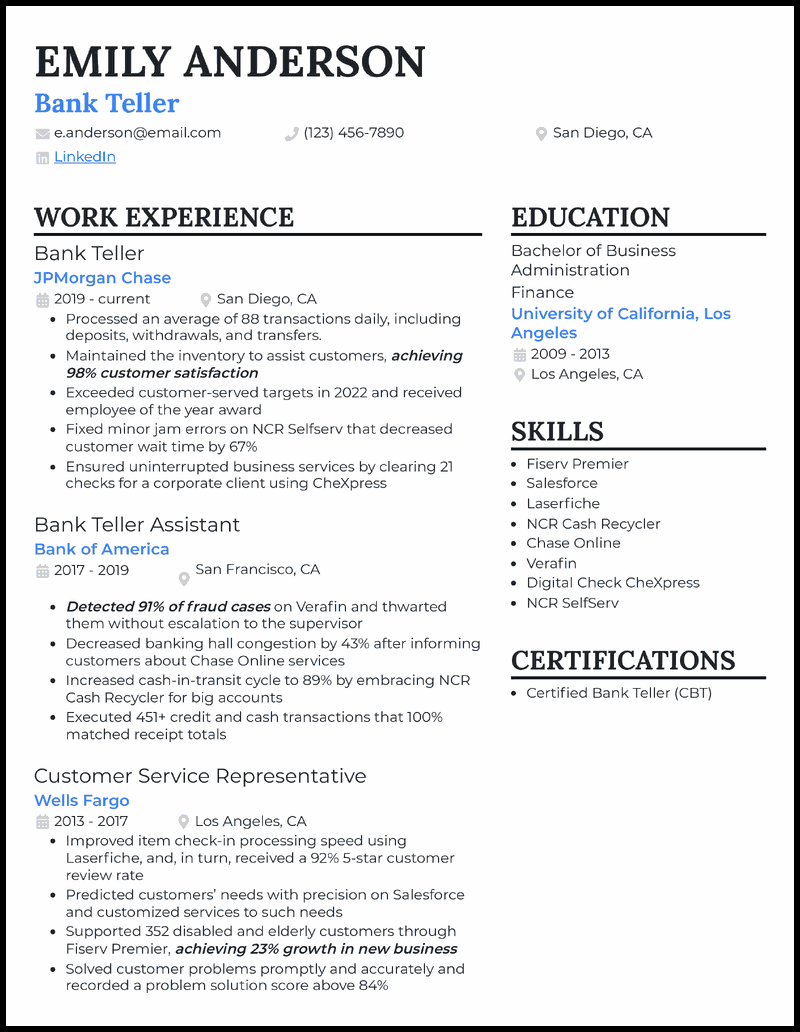 15 Banking Resume Examples That Made the Cut in 2024