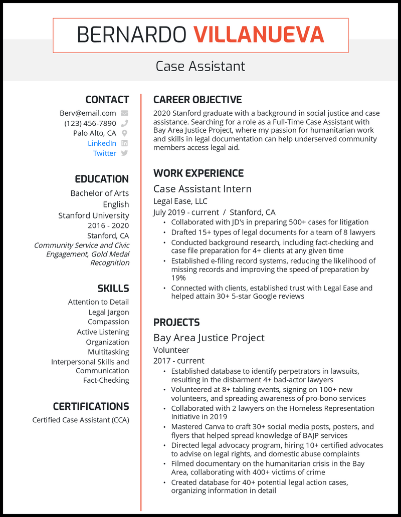 objective on resume college student examples