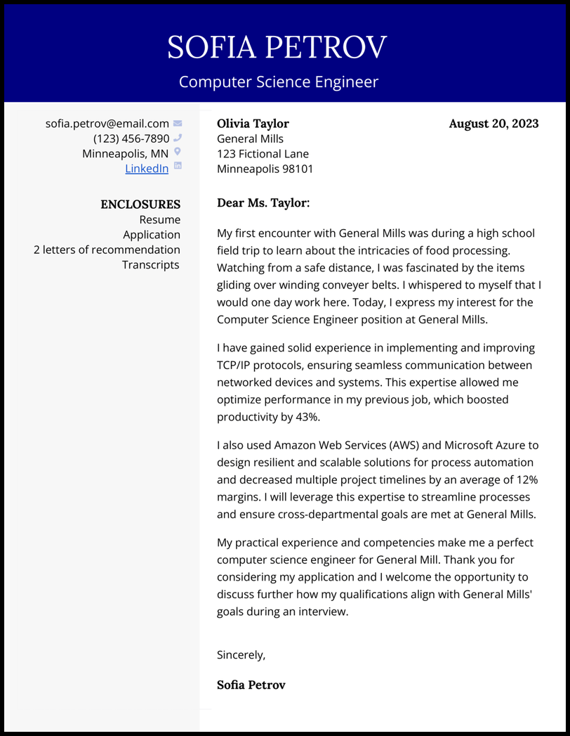 5 Computer Science Cover Letter Examples Built for 2024
