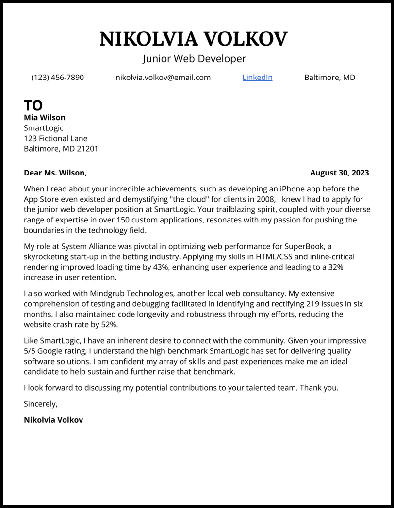 5  Developer Cover Letter Examples Designed for 2024