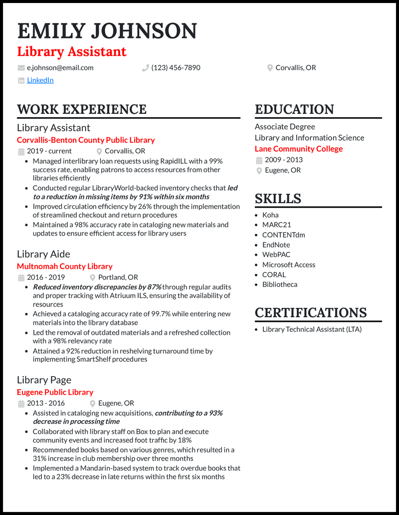 5 Librarian Resume Examples That Earned the Job in 2024