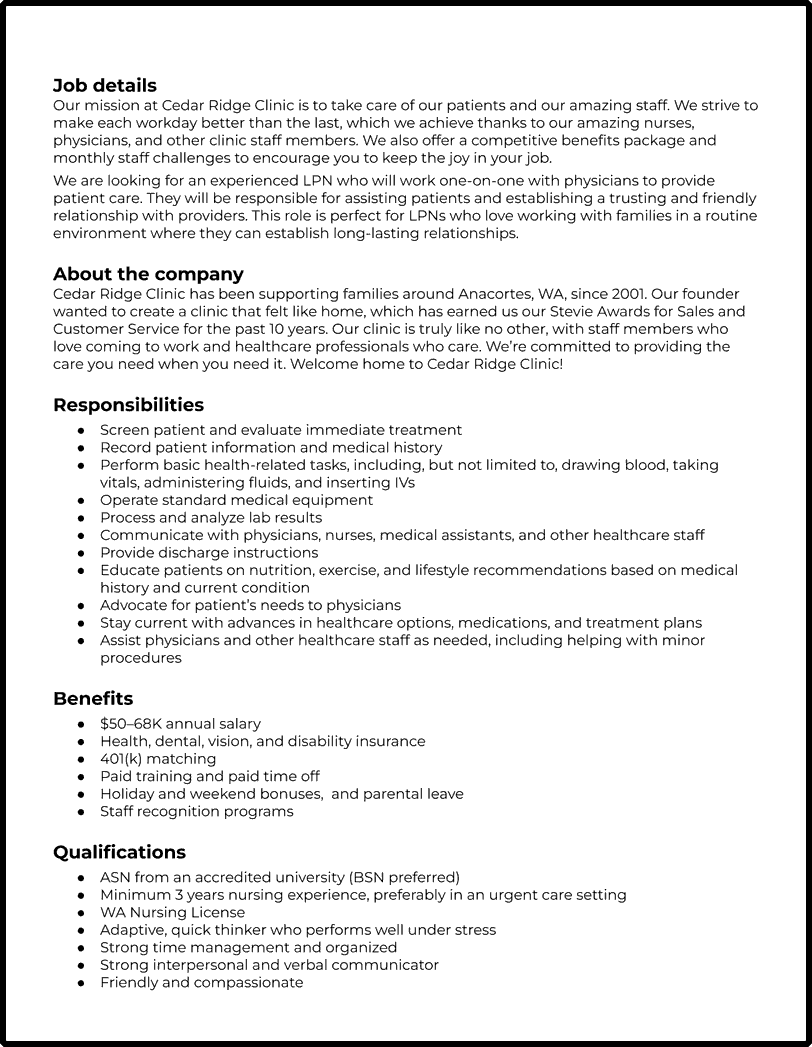 3 Nursing Job Description Samples & Guide Made for 2024