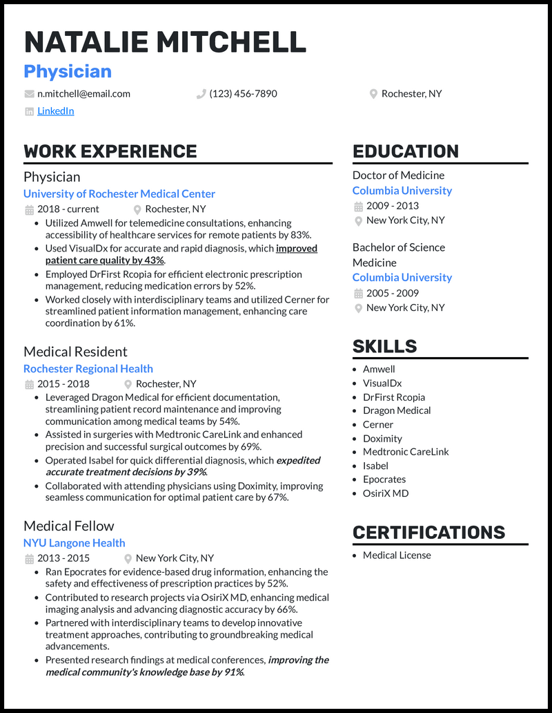 Surgeon Cv Examples