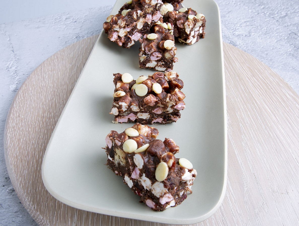 NoBake Chocolate Marshmallow Slice Kenwood Recipes