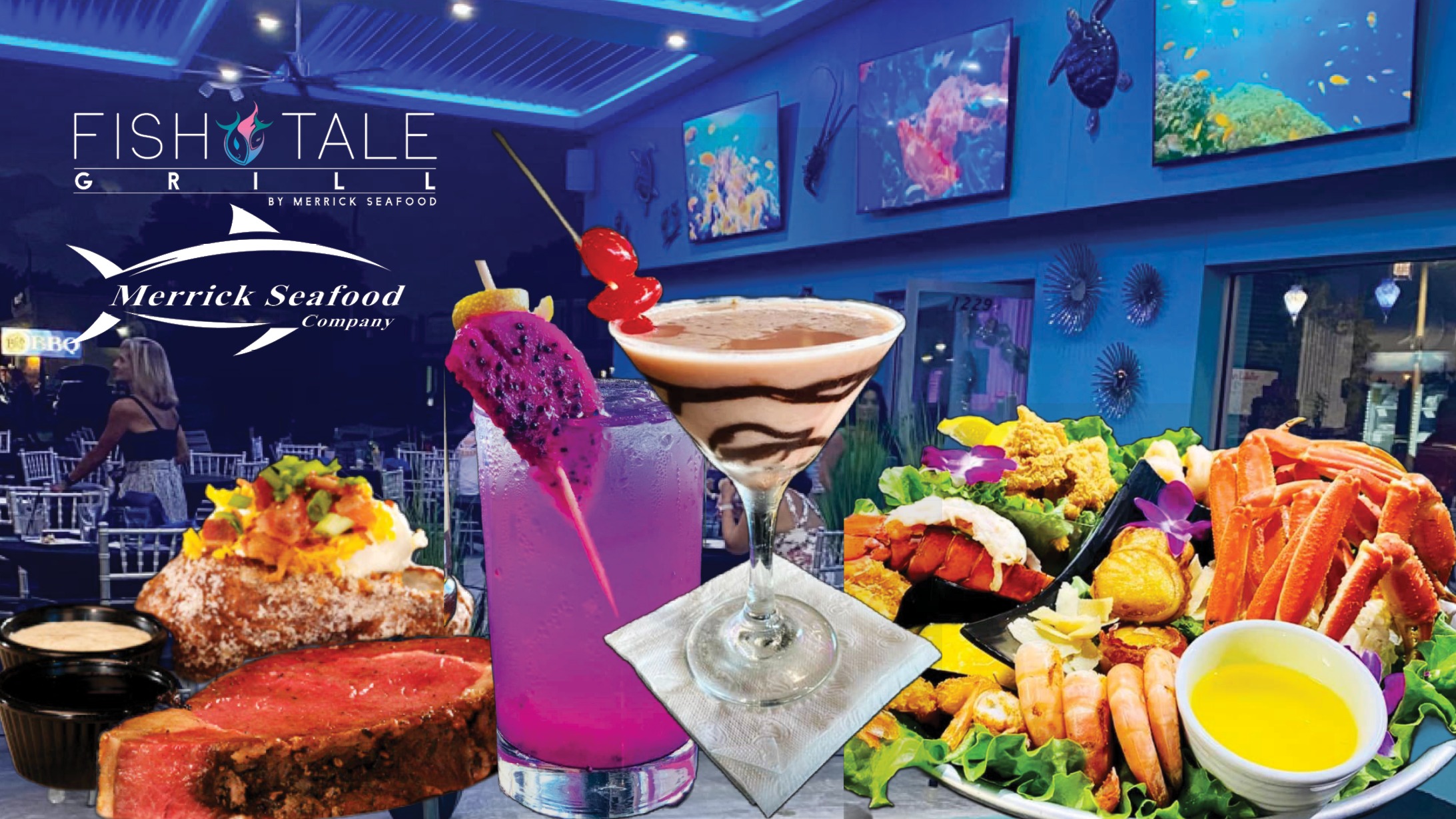 20 for 40 worth of Fishtale Grill or Merrick Seafood.