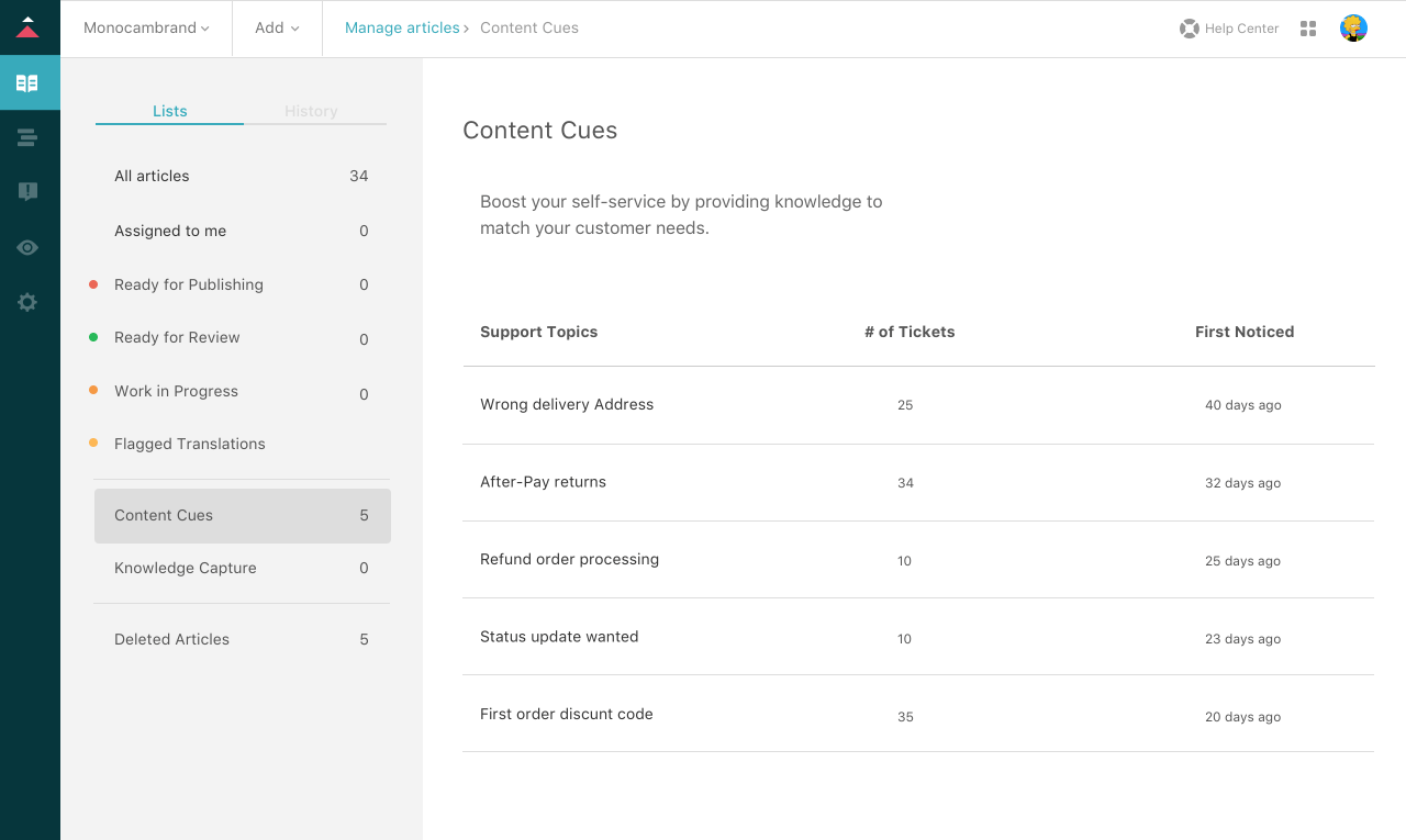 Zendesk Guideで使える新機能「Content Cues」 Zendesk 日本語 Blog