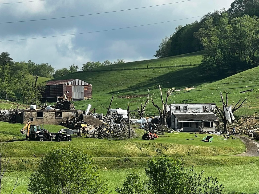 Community picks up pieces after tornado destroys West Virginia farm