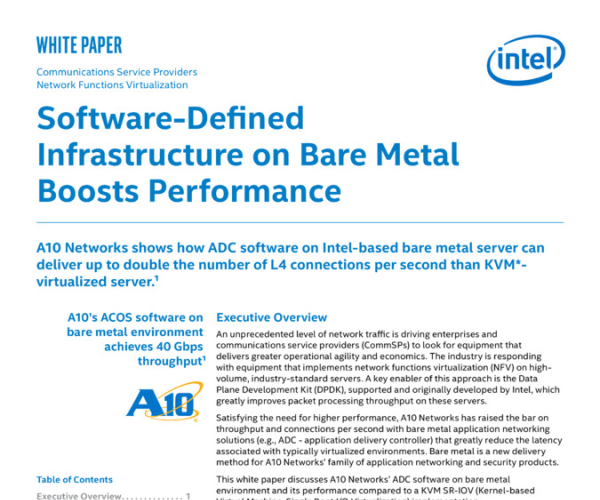 SoftwareDefined Infrastructure on Bare Metal Boosts Performance