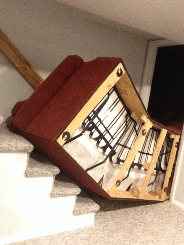 Movers Moved My Couch Downstairs Faxo