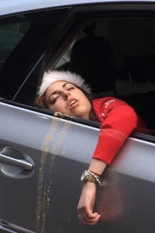 Tossing the Christmas Cookies. Christmas Party Puke... Funny Faxo