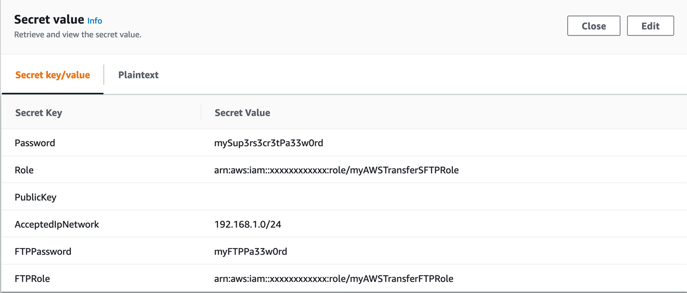 Enable password authentication for AWS Transfer Family using AWS