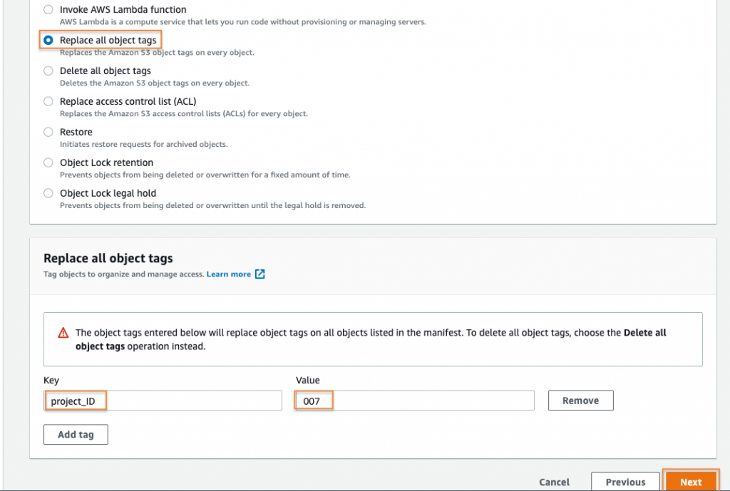 Adding and removing object tags with Amazon S3 Batch Operations AWS